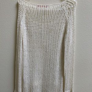 Slouchy knit see through sweater